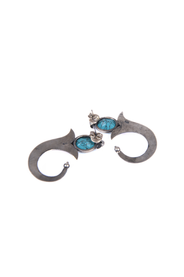 Elina 925 silver oxidized earring