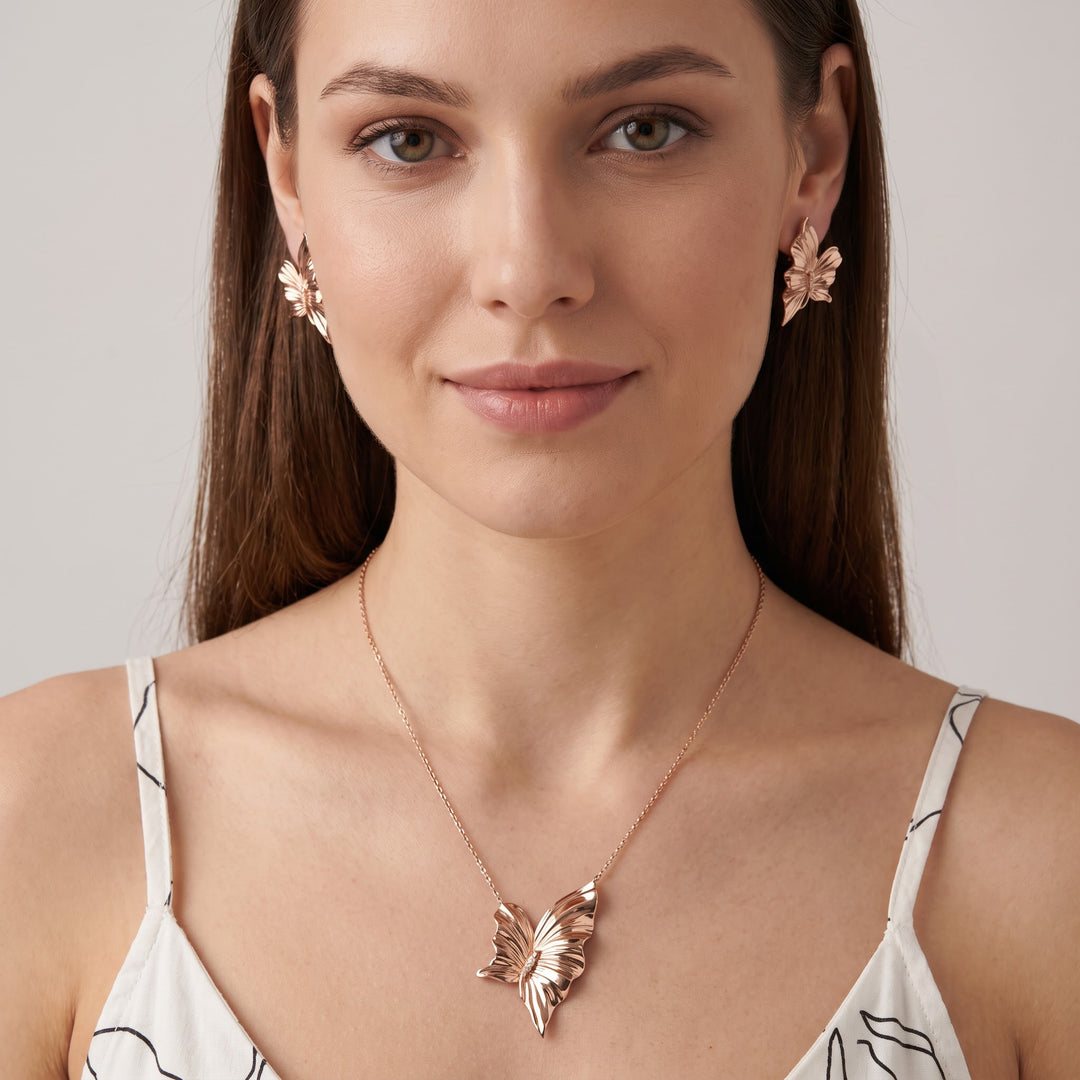 Lexias Butterfly 925 Silver Necklace