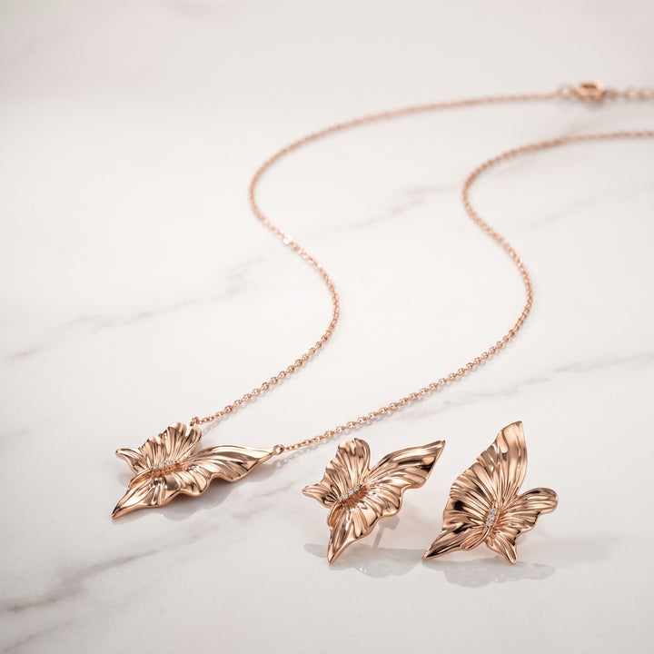 Lexias Butterfly 925 Silver Necklace