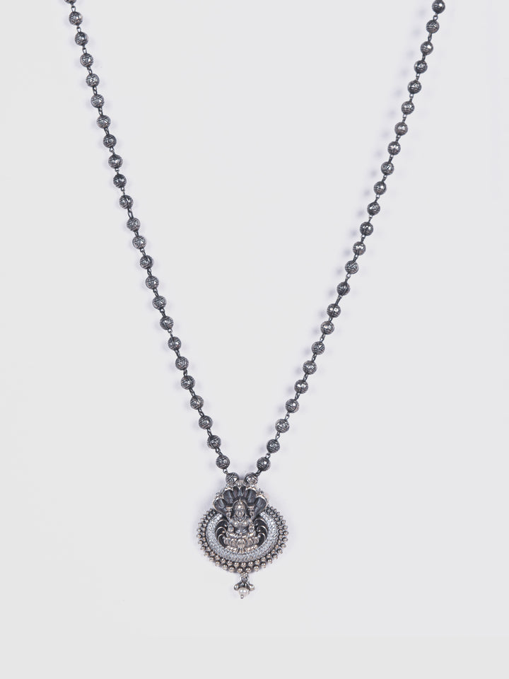 Purna NagaLakshmi necklace -925 Oxidized silver-Temple jewelry