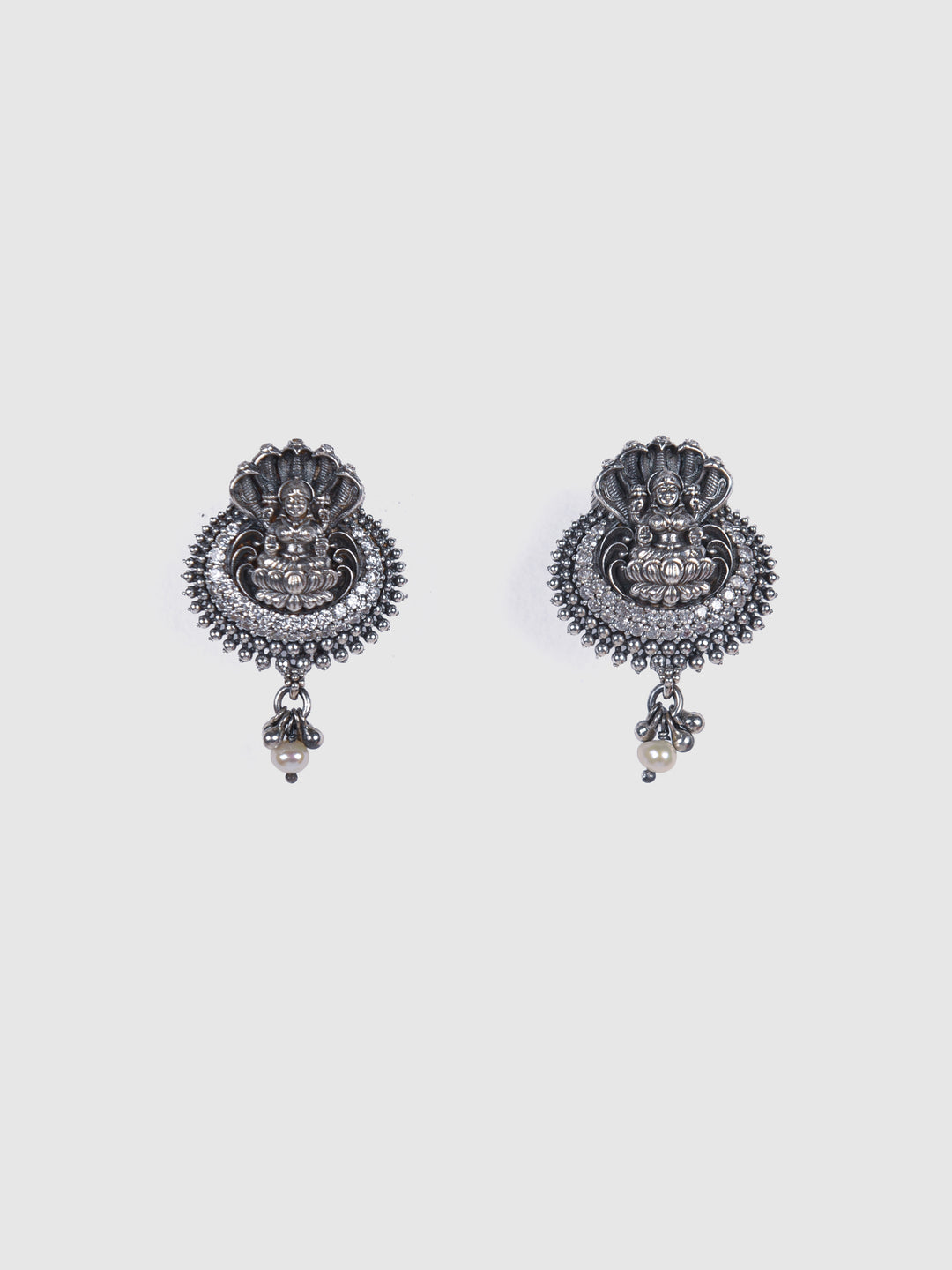 Purna NagaLakshmi necklace -925 Oxidized silver-Temple jewelry