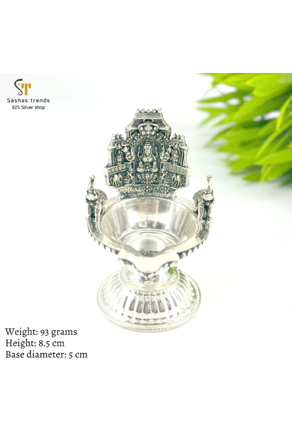 925 Silver Gopuram Kamakshi Lamp