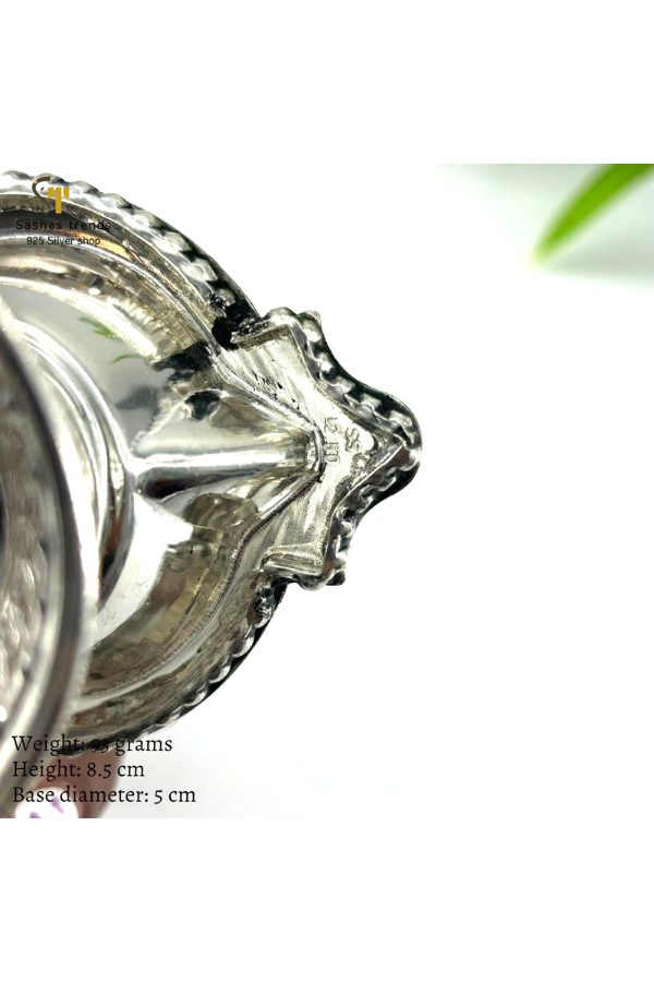 925 Silver Gopuram Kamakshi Lamp