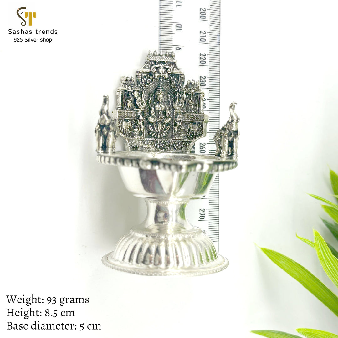 925 Silver Gopuram Kamakshi Lamp
