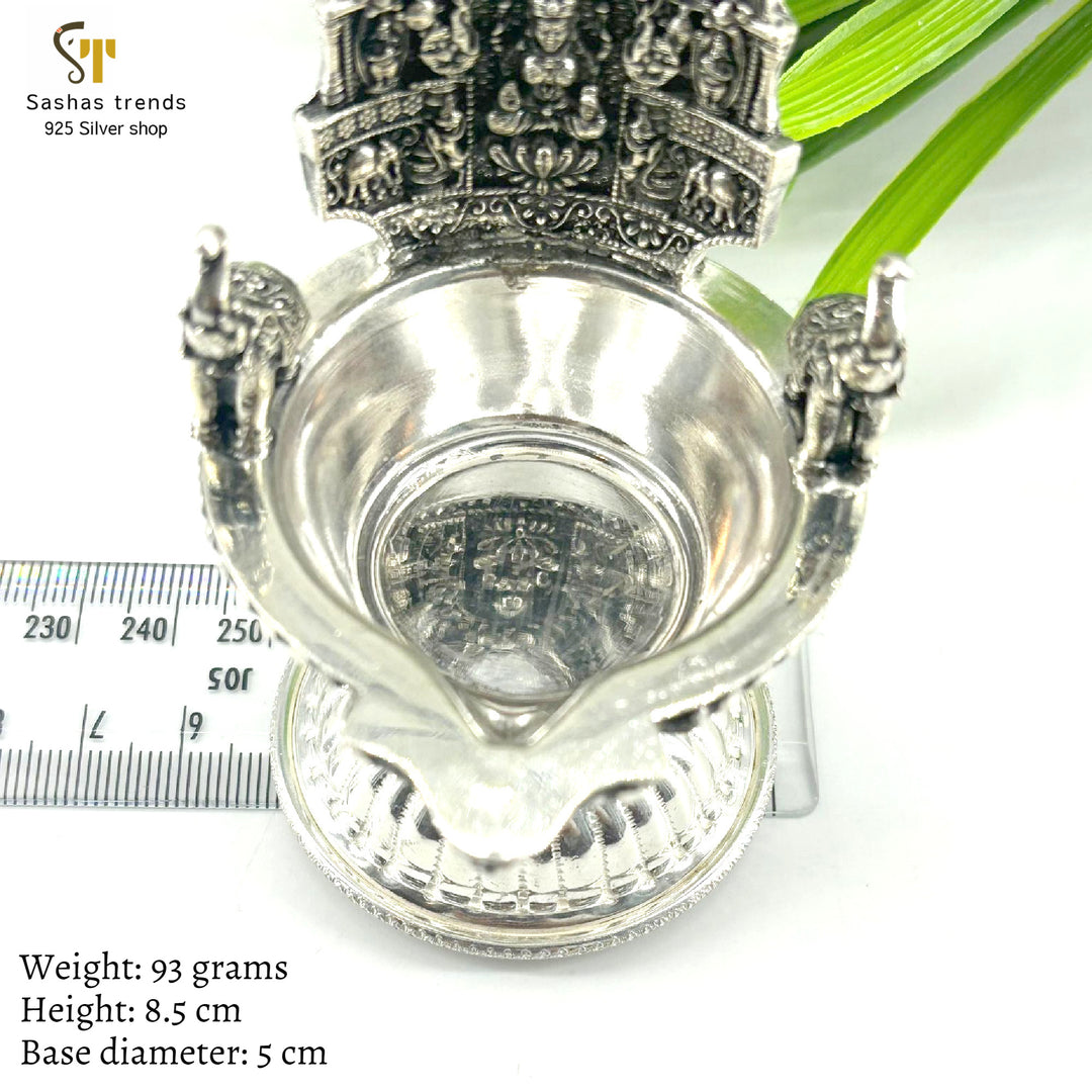 925 Silver Gopuram Kamakshi Lamp