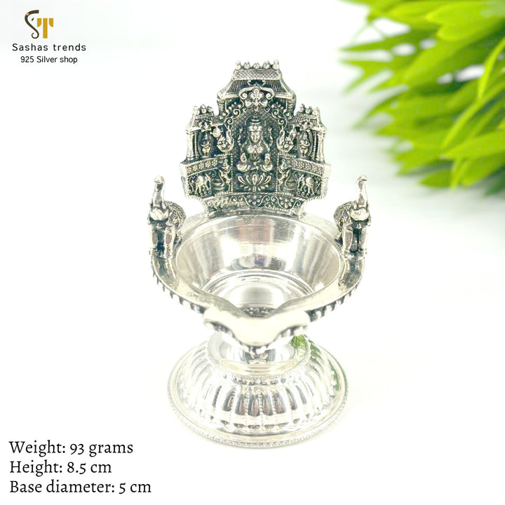 925 Silver Gopuram Kamakshi Lamp