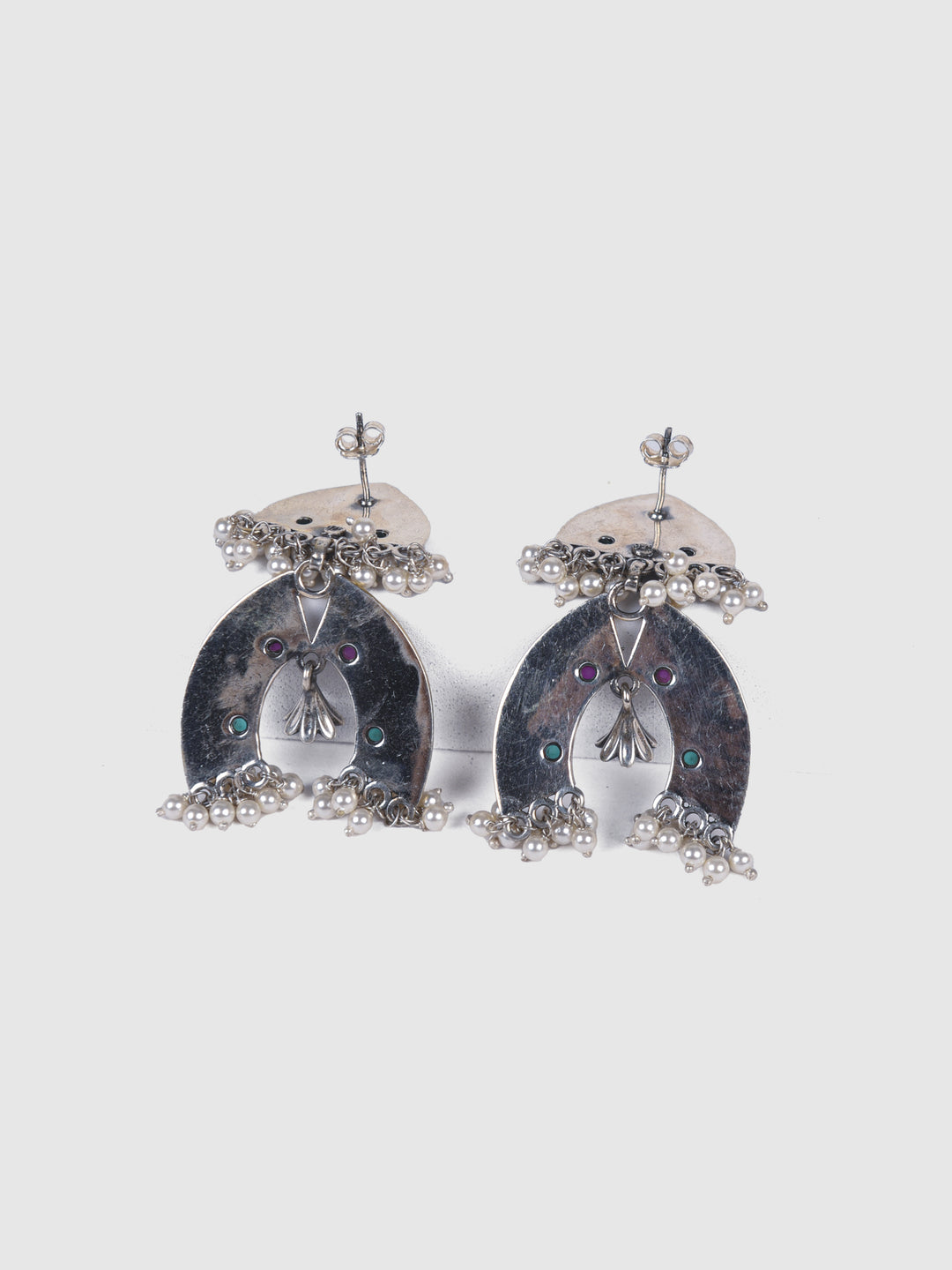 Nitali 925 Silver contemporary Dual-tone Earring