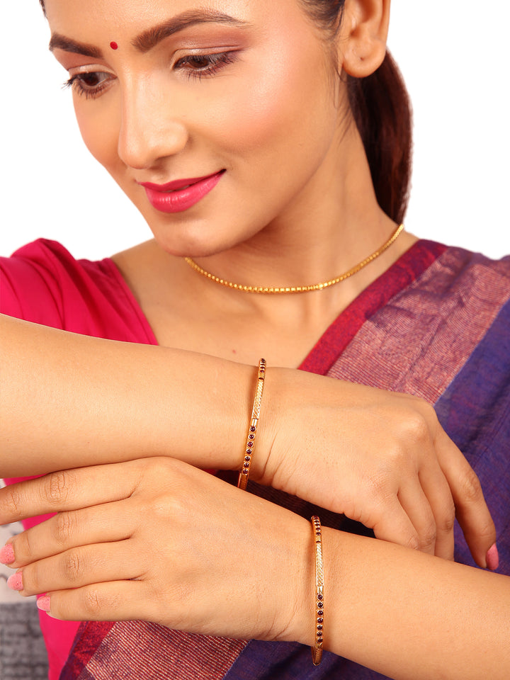 925 Silver gold plated 4 bangles 2.4 Size