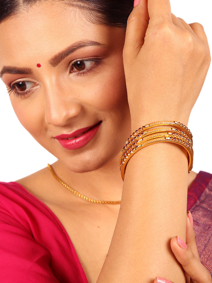 925 Silver gold plated 4 bangles 2.4 Size