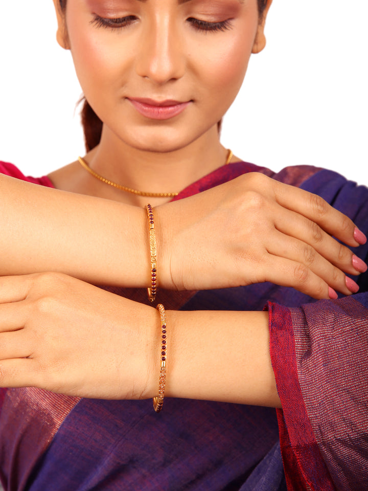 925 Silver gold plated Flower bangle 2.4 Size