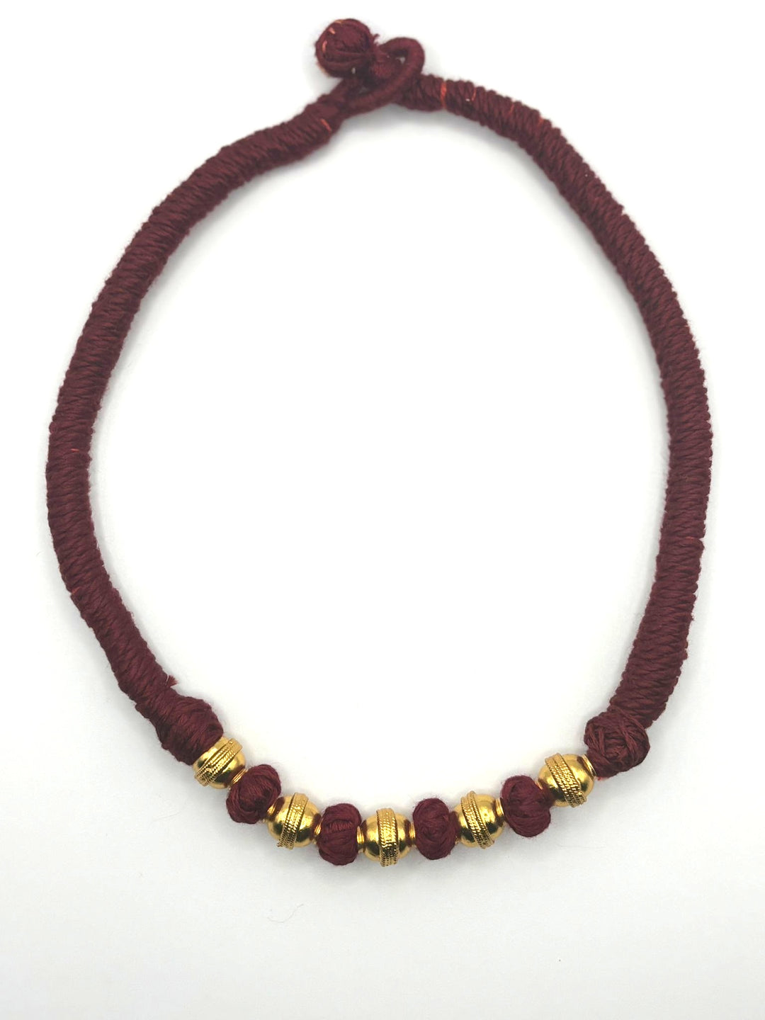 Sanya Threaded Necklace -925 silver-Gold polish-Necklace-Gifts-Festival collection