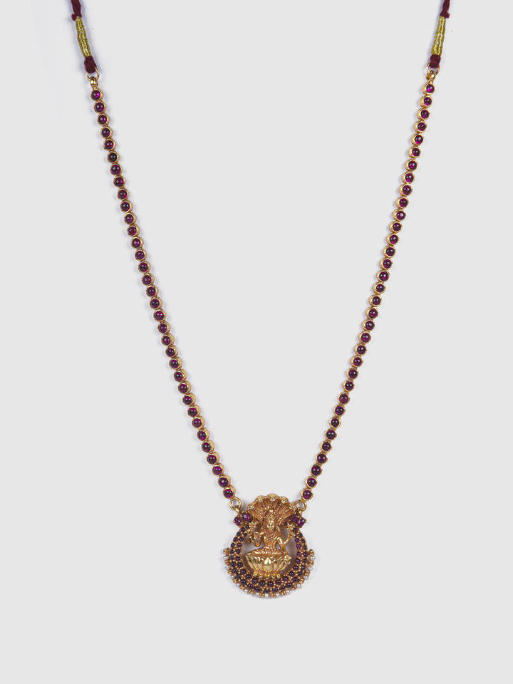 NagaLakshmi Necklace-925 silver-Gold polish-Temple-wedding jewelry