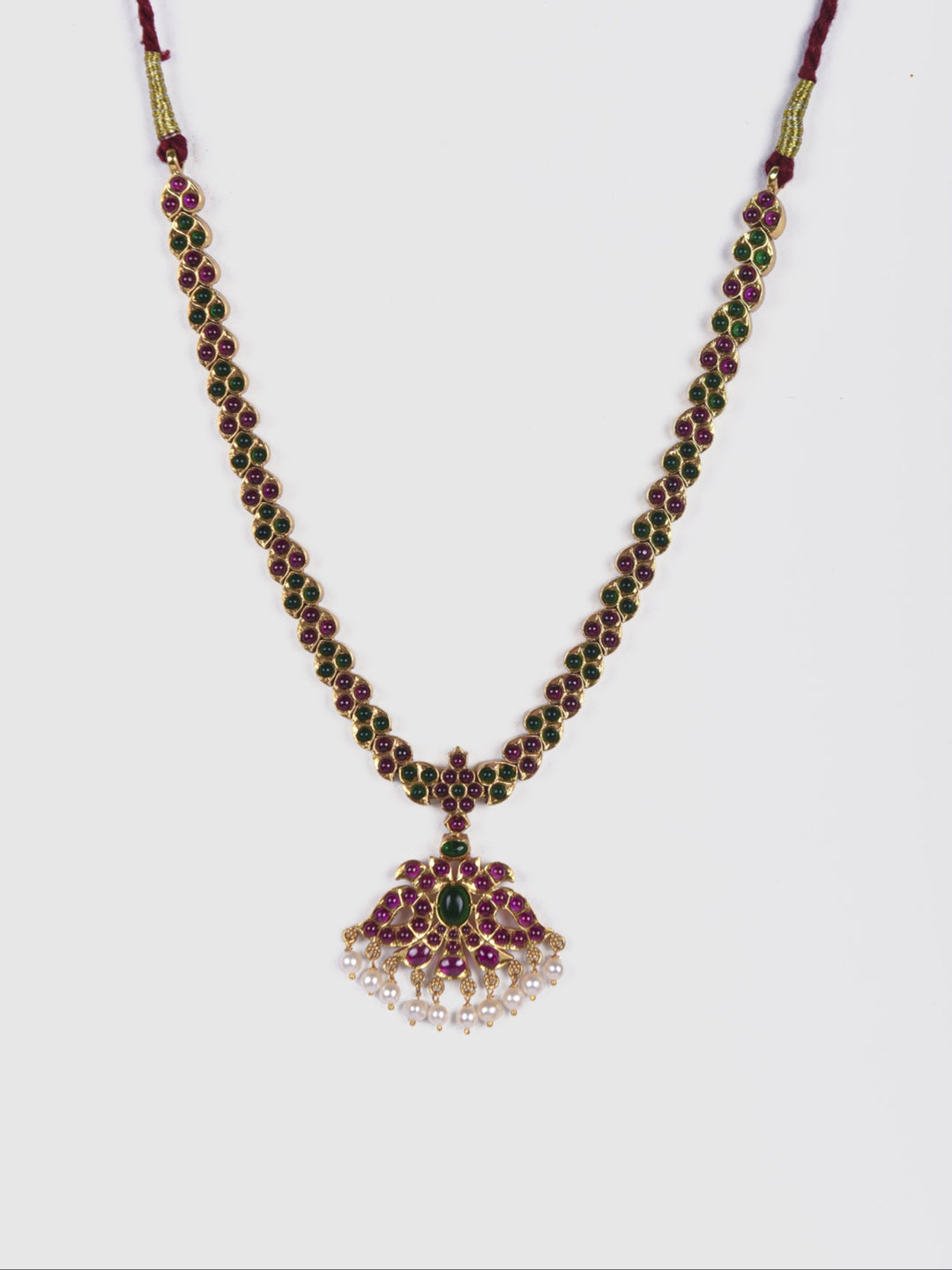 Kalyani Necklace-925 silver-Gold polish-Wedding-festival jewelry