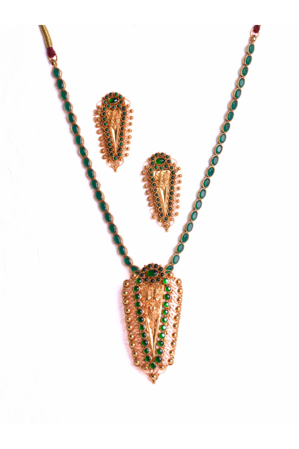 Sahitya Necklace-925 silver gold polish