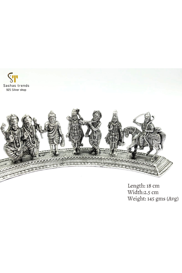 925 silver Dasavathara statue / Vishnu avathar Idols-10 incarnations of Vishnu