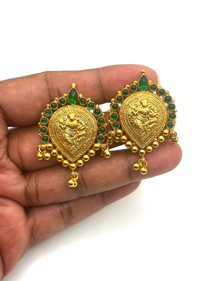 Ati Necklace - 925 silver (Gold polish) - Temple - wedding - Festival jewelry