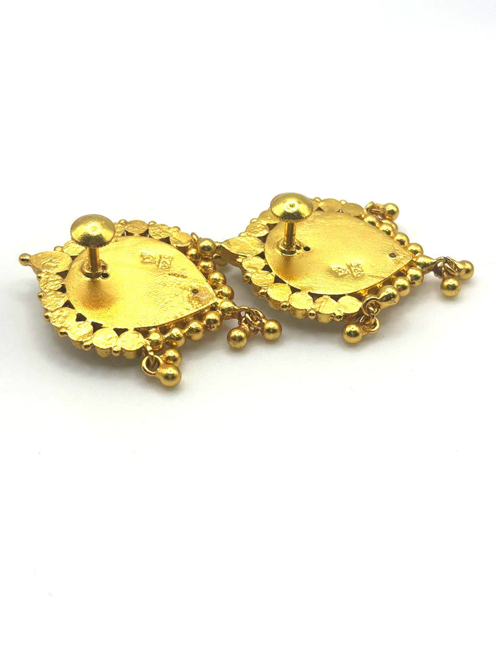 Ati Necklace - 925 silver (Gold polish) - Temple - wedding - Festival jewelry