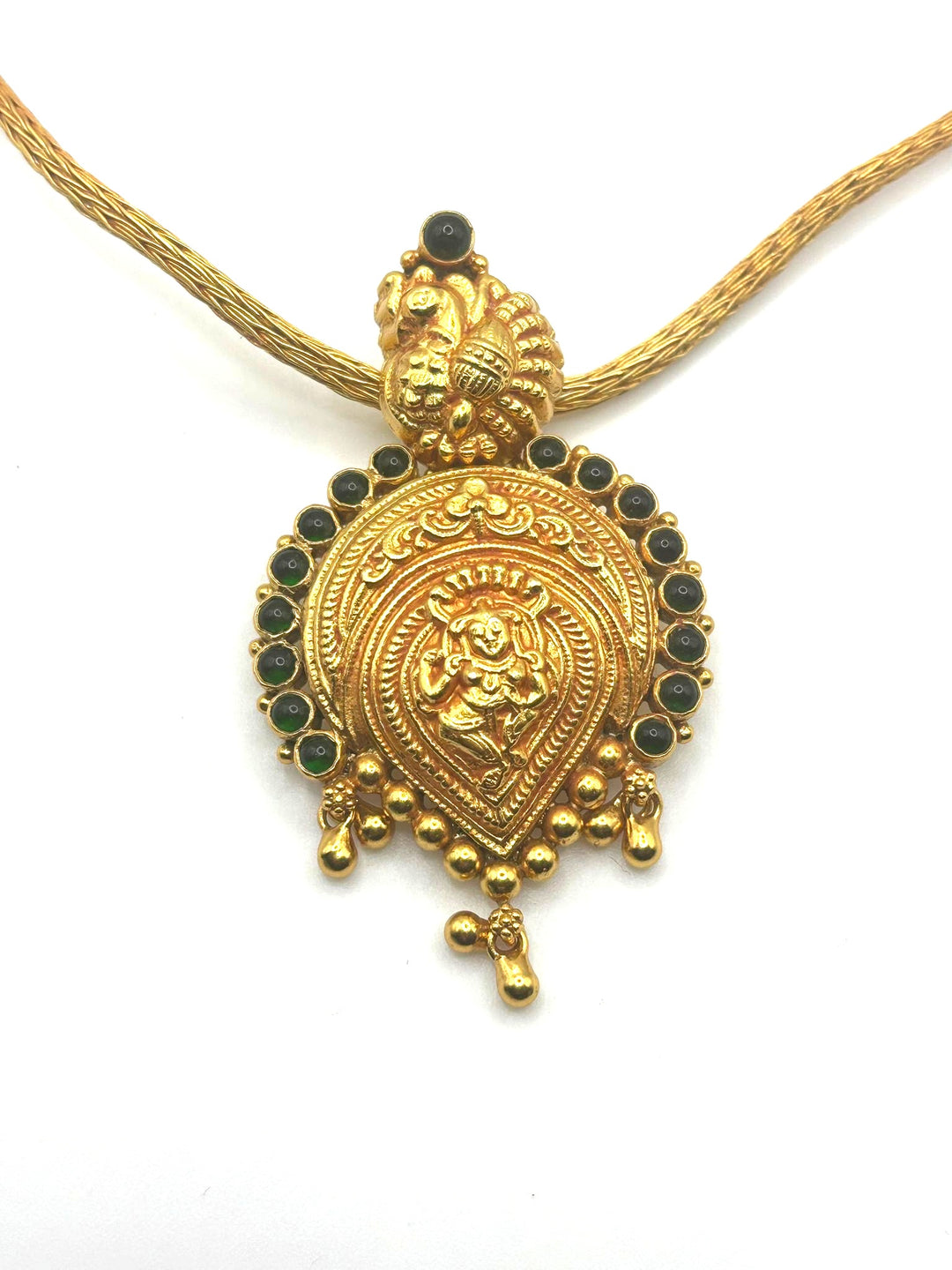 Ati Necklace - 925 silver (Gold polish) - Temple - wedding - Festival jewelry