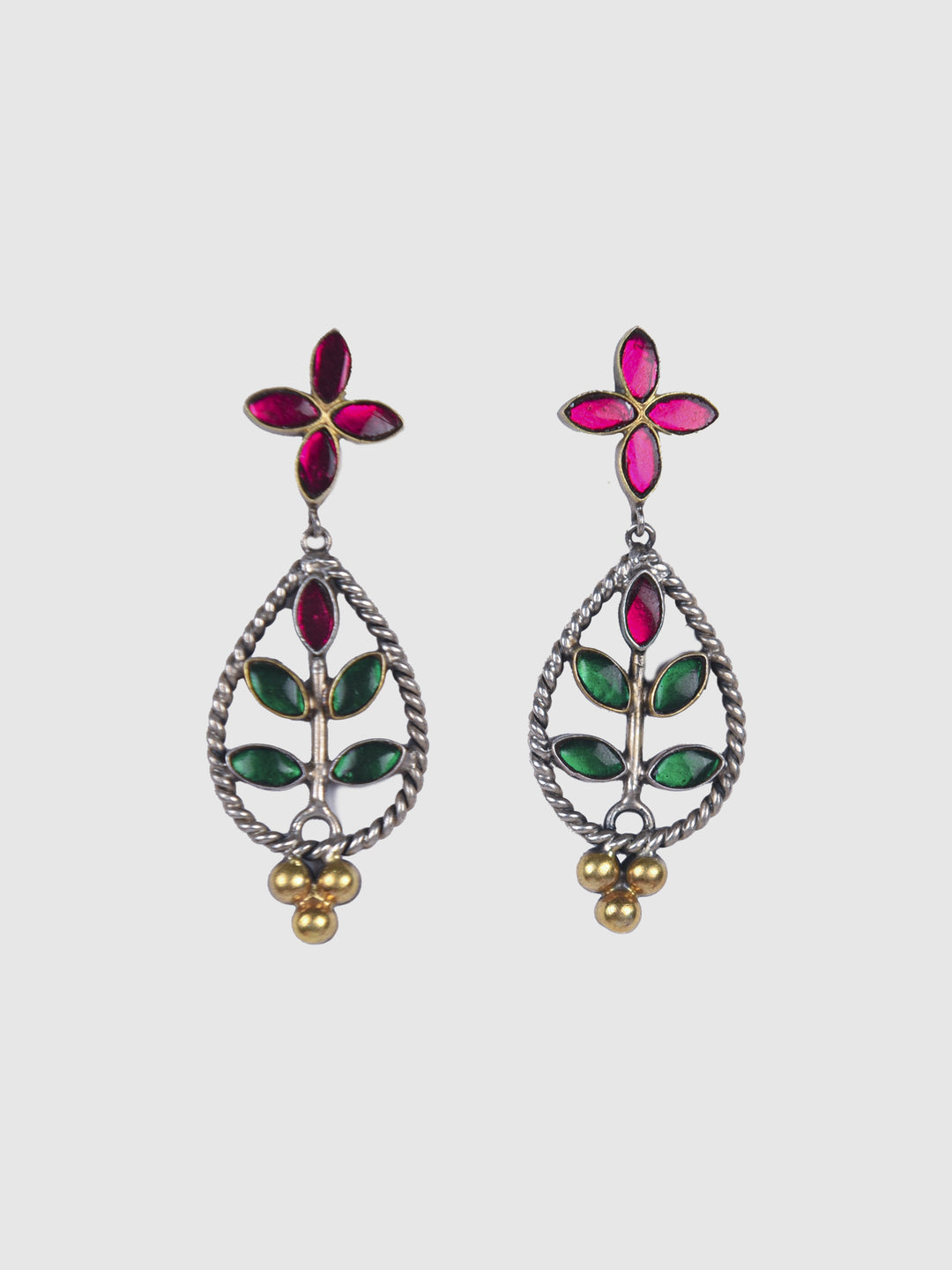Neisha 925 silver contemporary dual-tone Necklace set
