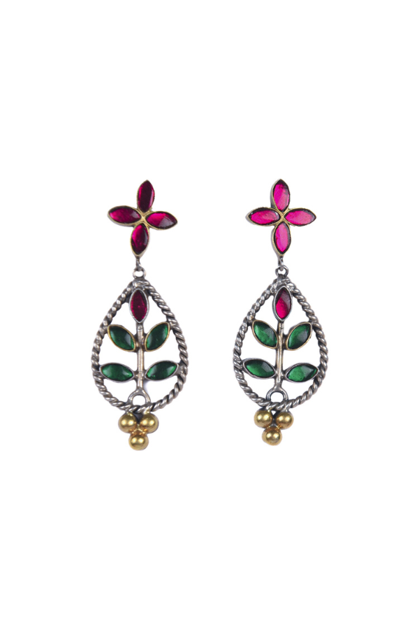 Neisha 925 silver contemporary dual-tone Necklace set