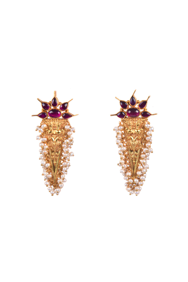 Alka Earring-925 silver gold polish