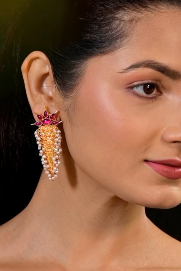 Alka Earring-925 silver gold polish