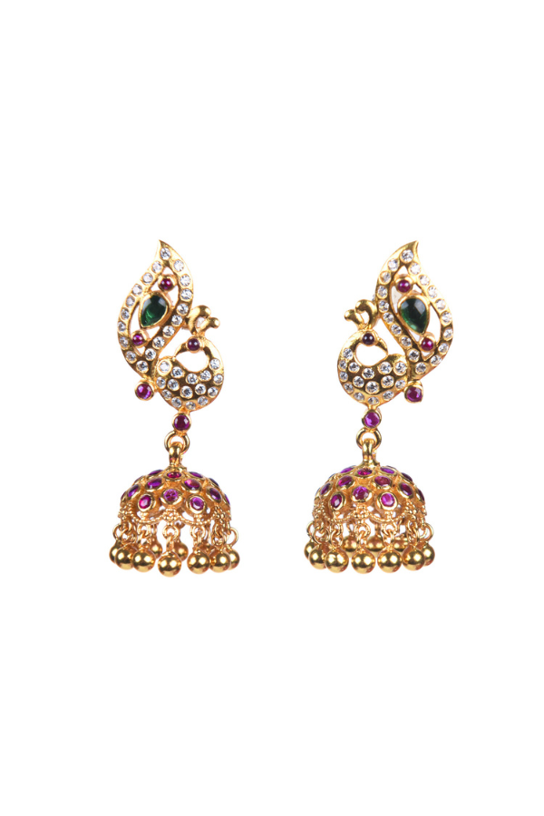 Yura Jhumka-925 silver gold polish