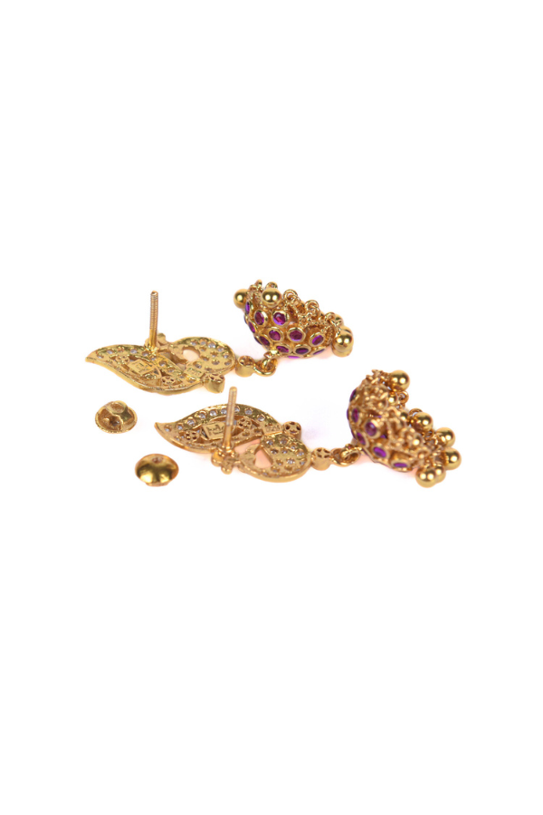 Yura Jhumka-925 silver gold polish