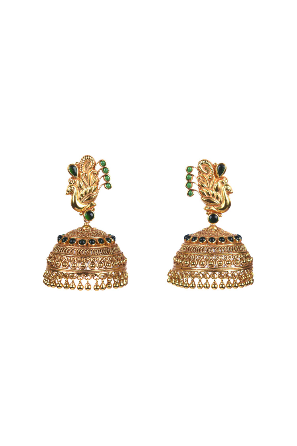Akalya Jhumka-925 silver gold polish