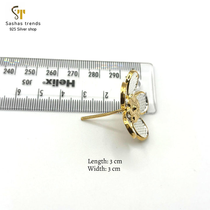 925 Silver Flower / Manjal-patti flower-dual tone-Namavali flowers-Pooja offering-Gifts