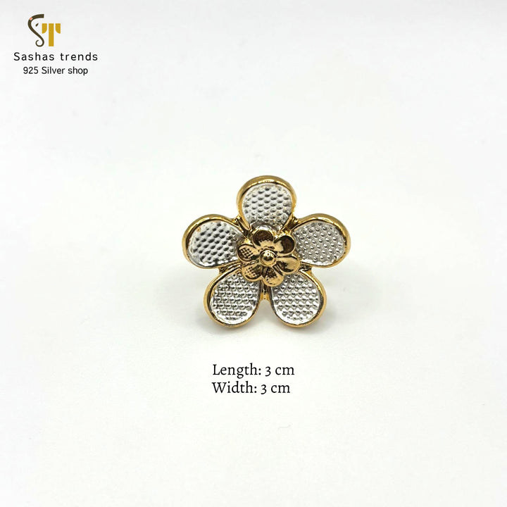 925 Silver Flower / Manjal-patti flower-dual tone-Namavali flowers-Pooja offering-Gifts