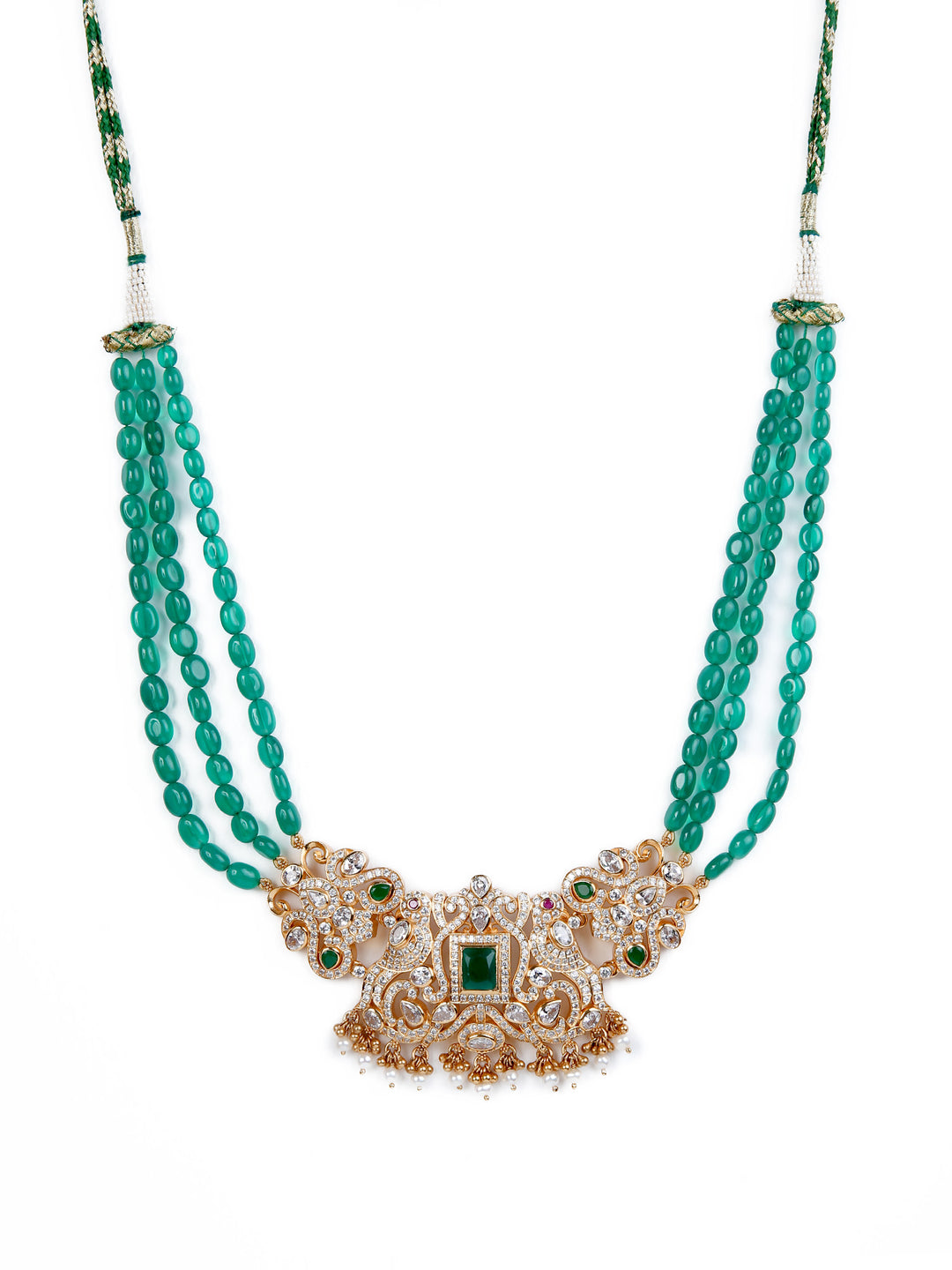 Nivetha Necklace-925 silver gold polish-Beads Chain