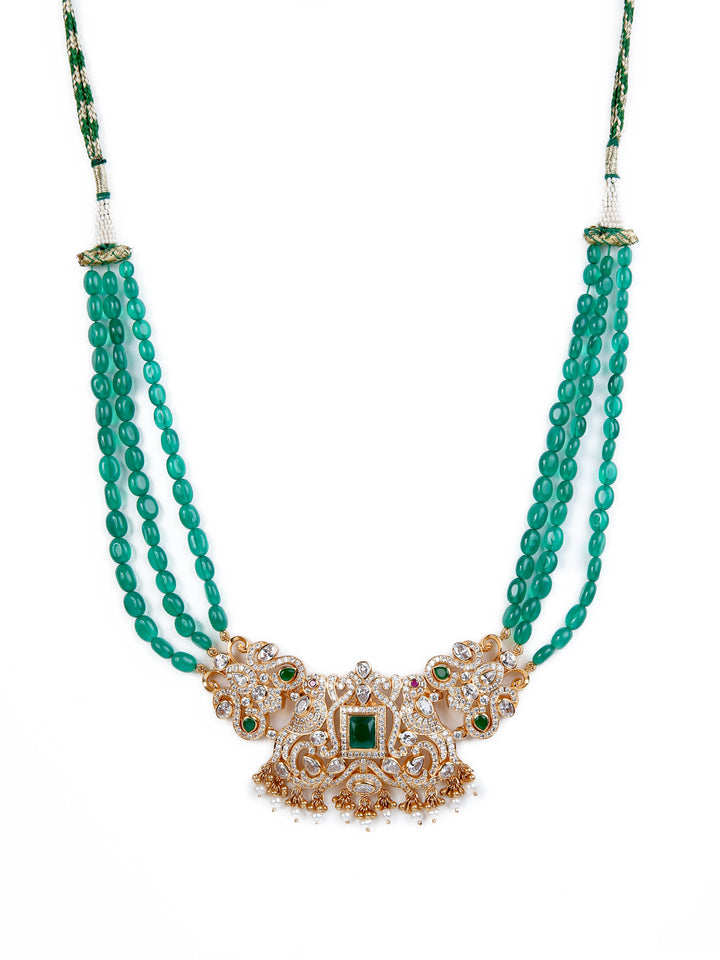 Nivetha Necklace-925 silver gold polish-Beads Chain