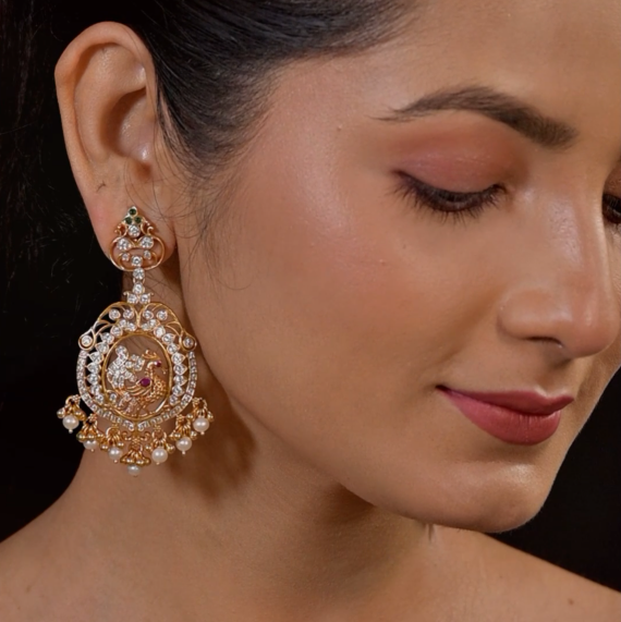Adya Earring-925 silver gold polish-Earrings
