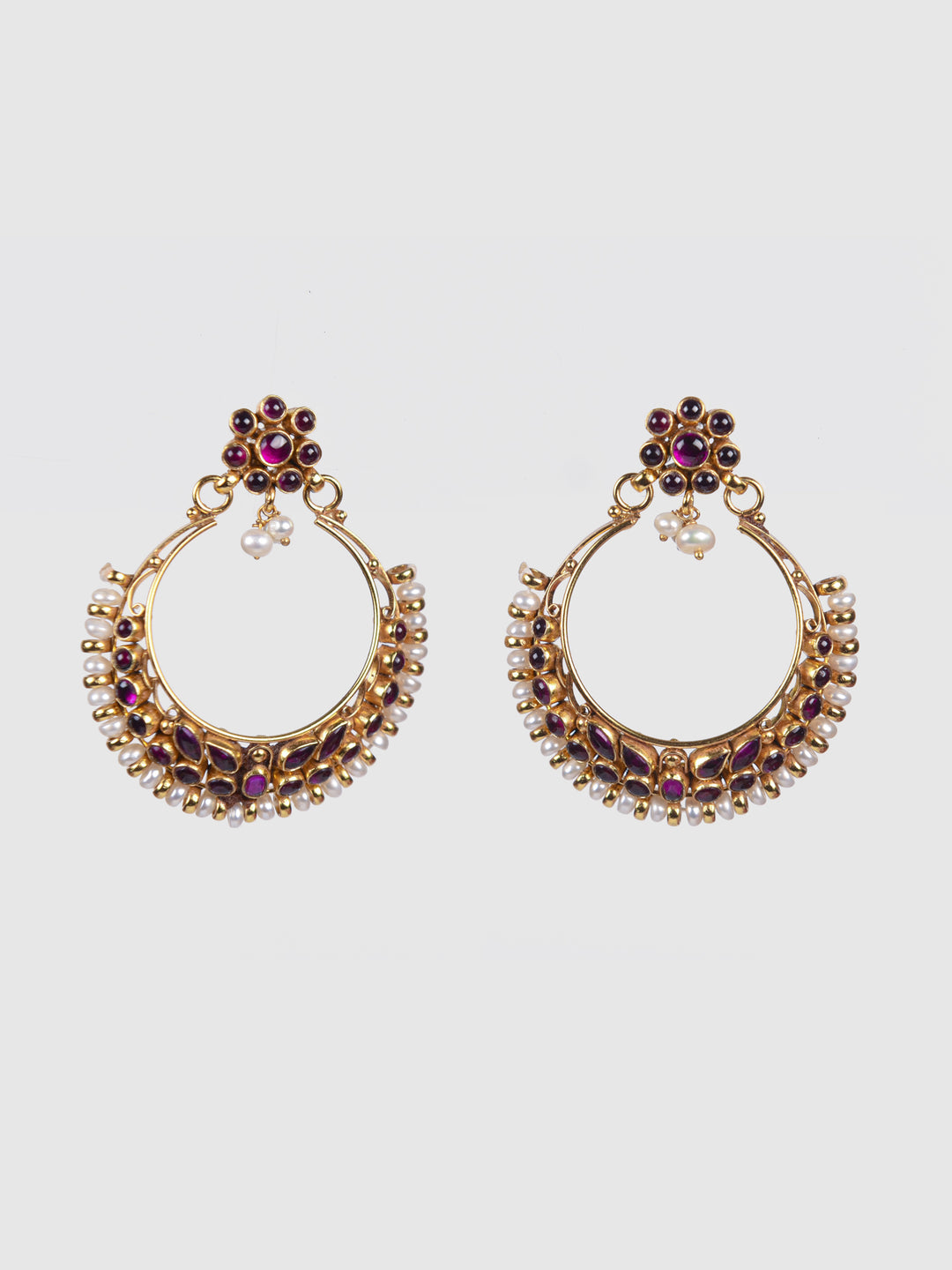 Vaani Chandbali Earring-925 silver gold polish-Earrings