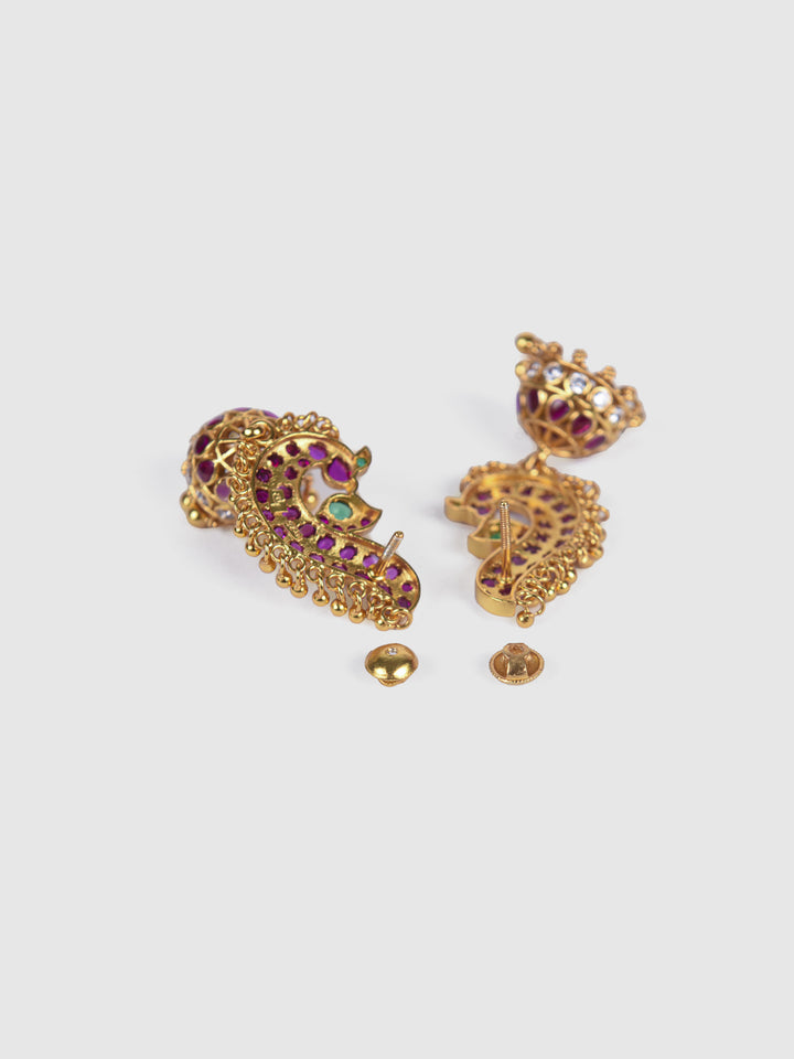 Abitha Jhumka-925 silver gold polish