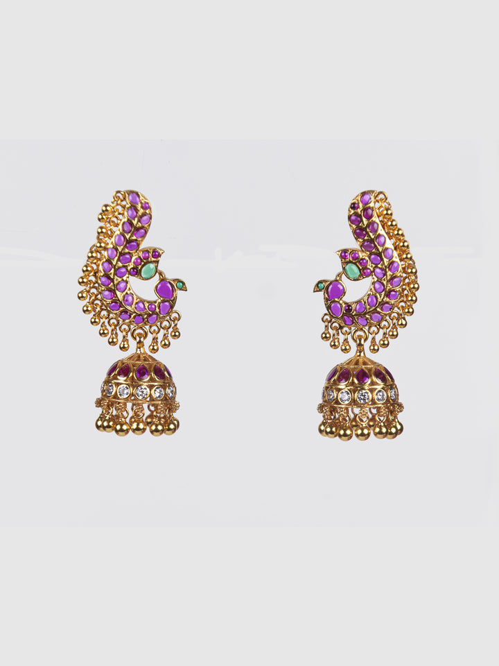 Abitha Jhumka-925 silver gold polish