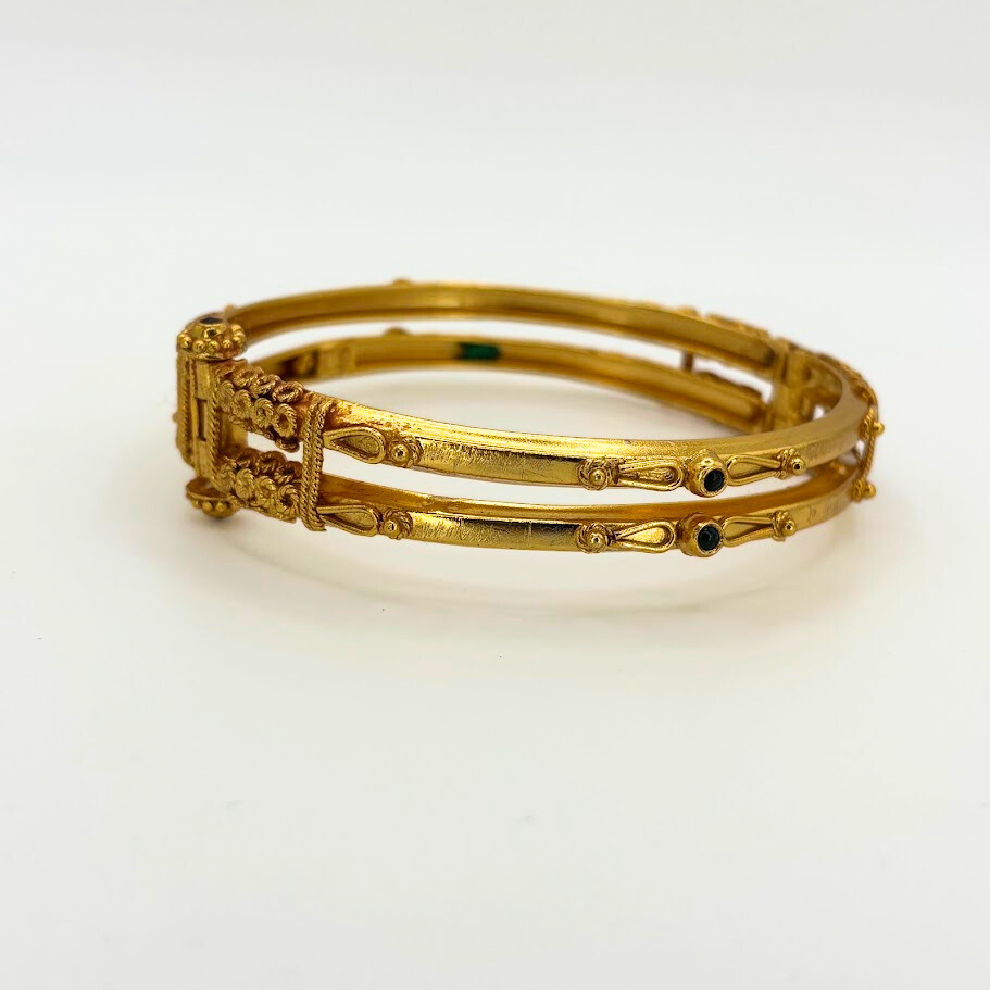 925 silver gold polish - Coorg Bangle/Kada