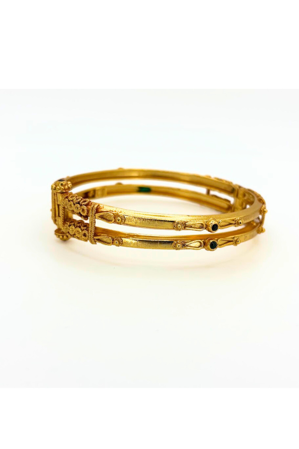 925 silver gold polish - Coorg Bangle/Kada 2.7 size