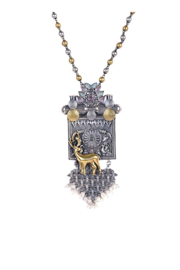 Decorative necklace with intricate designs