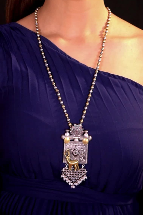 Necklace with a detailed pendant