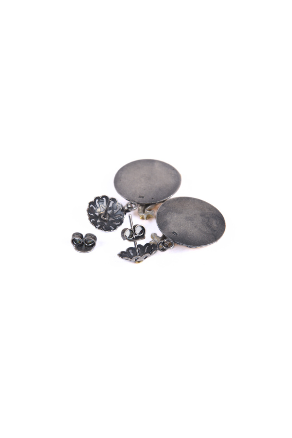 Binita contemporary 925 silver dual-tone Necklace set