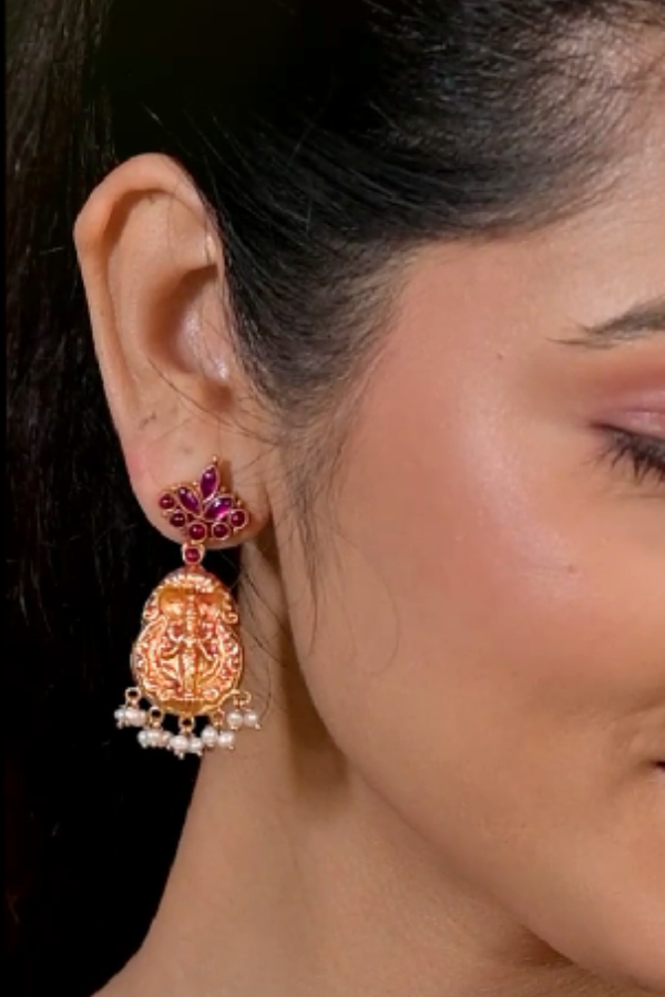 Janya Earring-925 silver gold polish