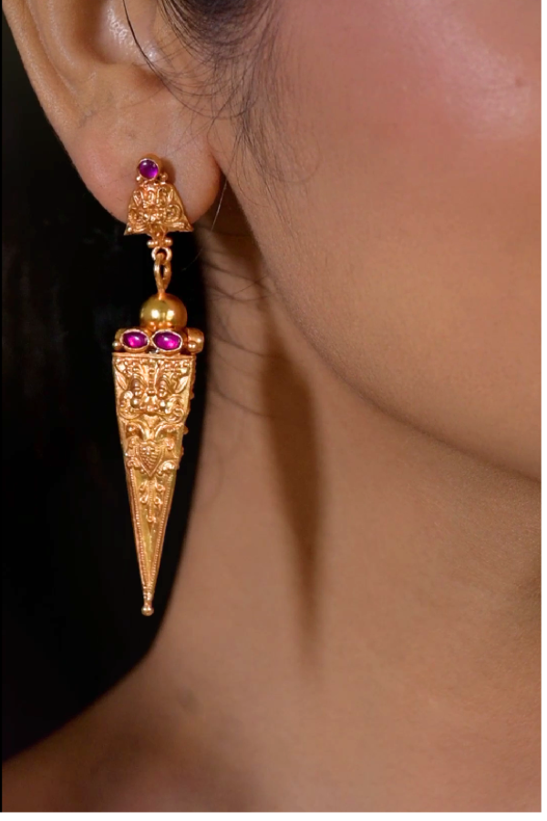 Idika Earring-925 silver gold polish