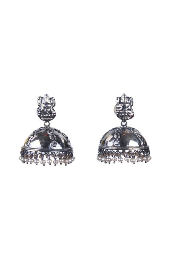 Lokita Jhumka - 925 silver oxidized