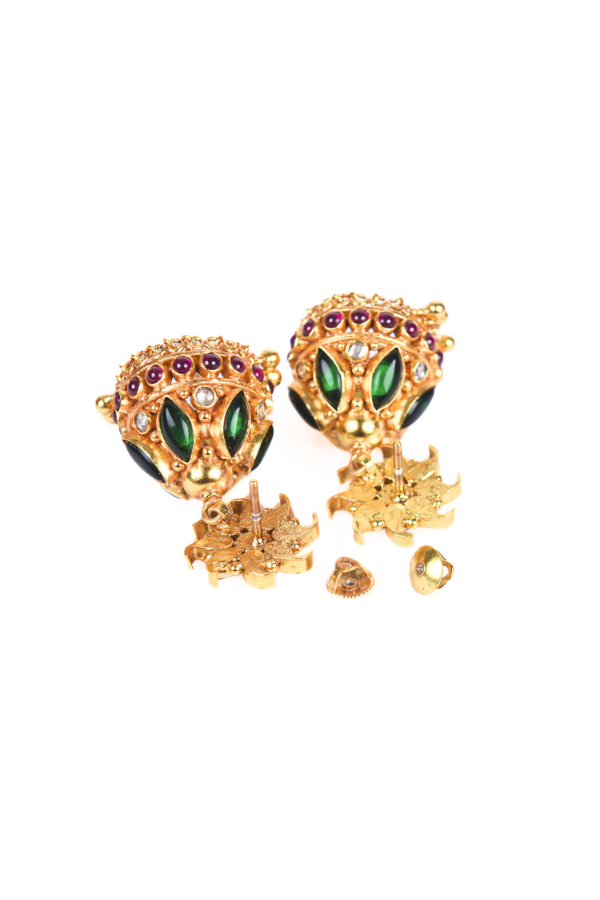 Vagini Jhumka-925 silver gold polish
