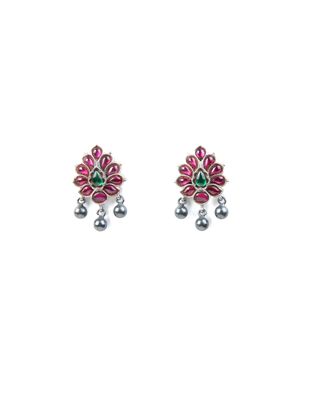 Tarini Stud - 925 silver oxidized - Earrings