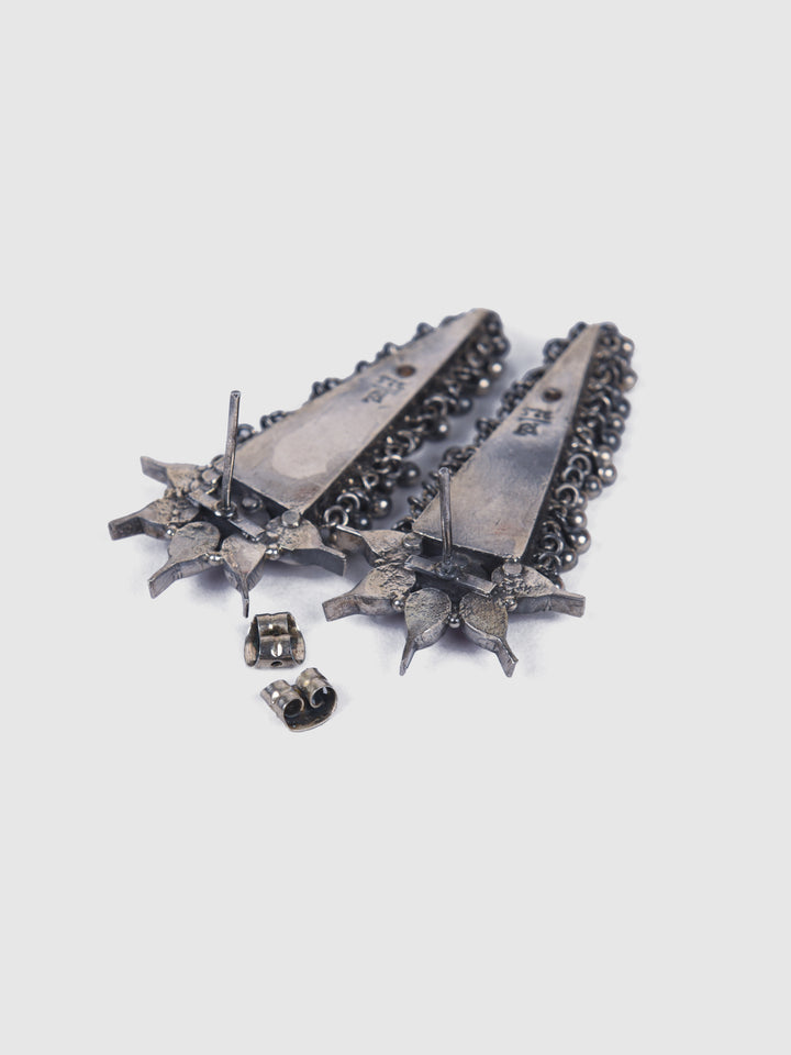 Anuka Earring-925 silver oxidized-Temple jewelry