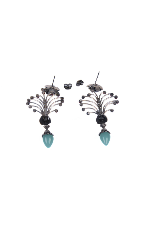 Kripa 925 silver oxidized earring