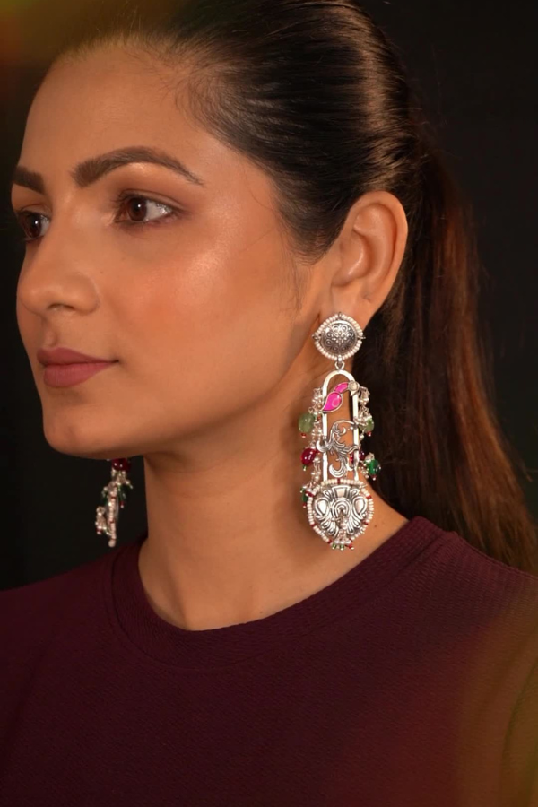 Navya 925 silver contemporary earrings